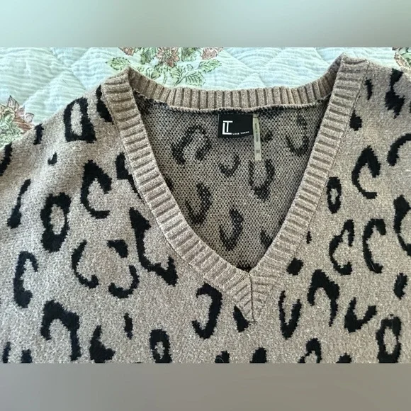 Love Token Colleen Poncho Size xs/s Leopard Fringe - Picture 4 of 7